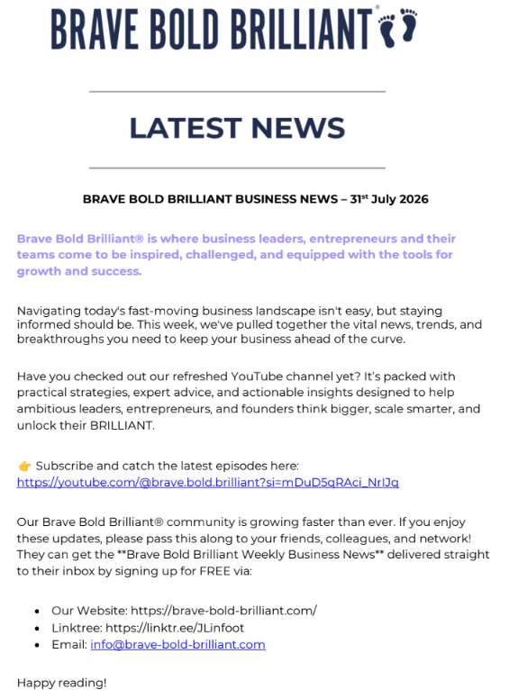 article cover - Business News 31.7.26
