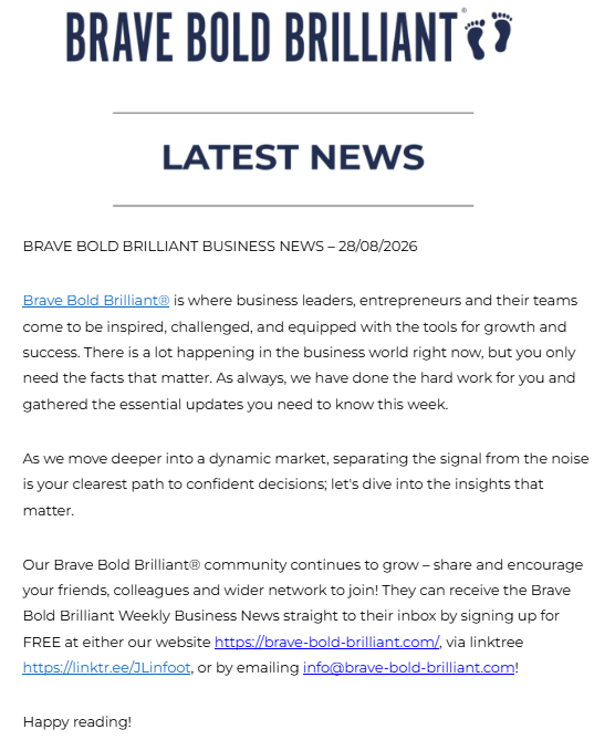 article cover - Business News 28.8.26